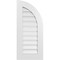Ekena Millwork Quarter Round Top Right Surface Mount PVC Gable Vent w/ 3-1/2"W x 1"P Standard Frame, 16"W x 36"H GVPQR16X3601SF - alternate 1